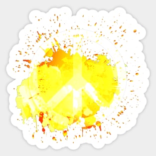 Peace of a Rainbow - Yellow Ochre Sticker